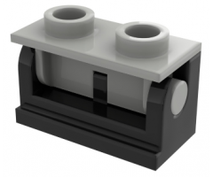Hinge Brick 1 x 2 Base with Light Gray Hinge Brick 1 x 2 Top Plate (3937 / 3938)