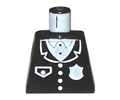 Torso Police Suit with White Badge and Pocket Pattern