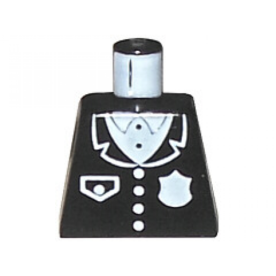 Torso Police Suit with White Badge and Pocket Pattern