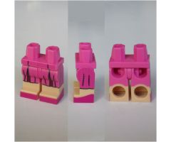 Hips and Legs with Dress, Light Nougat Legs and Dark Pink Shoes Pattern