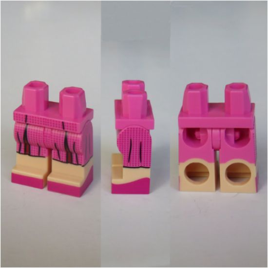Hips and Legs with Dress, Light Nougat Legs and Dark Pink Shoes Pattern