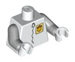 Torso SpongeBob with Yellow Acorn Badge Pattern / Light Bluish Gray Arms / White Hands