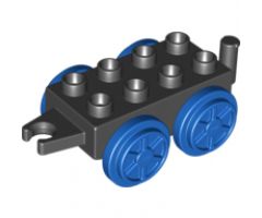 Duplo, Train Base 2 x 4 with Blue Wheels