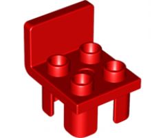 Duplo, Furniture Chair with 4 Studs and Squared Back