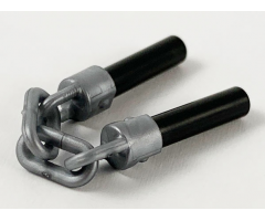 Minifigure, Weapon Nunchucks with Black Handles Pattern