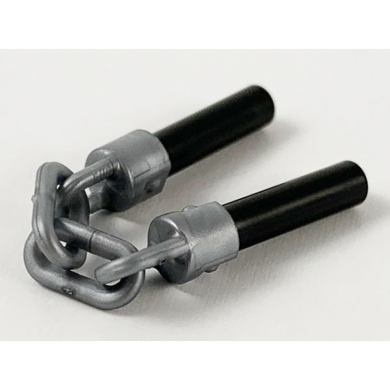 Minifigure, Weapon Nunchucks with Black Handles Pattern