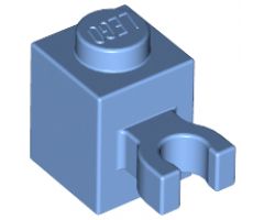 Brick, Modified 1 x 1 with Open U Clip (Vertical Grip) - Solid Stud