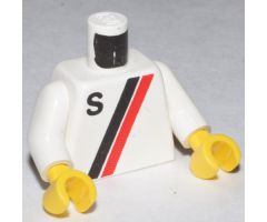 Torso Town 'S' Logo Red / Black Pattern / White Arms / Yellow Hands