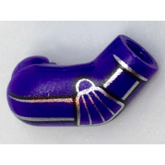 Arm, Right with Silver Stripes and Elbow Pad Pattern