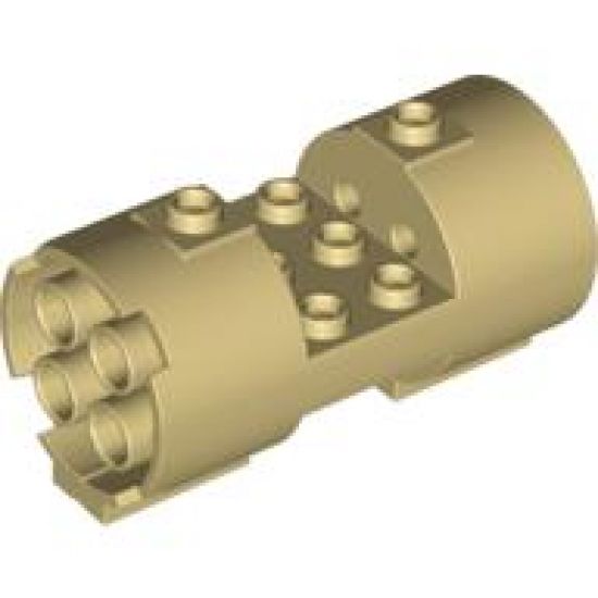 Cylinder 3 x 6 x 2 2/3 Horizontal - Round Connections Between Interior Studs