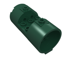 Cylinder 3 x 6 x 2 2/3 Horizontal - Round Connections Between Interior Studs
