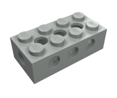 Brick, Modified 2 x 4 with Top/Side/End Holes with Solid Studs