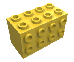 Brick, Modified 2 x 4 x 2 with Studs on Sides