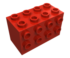 Brick, Modified 2 x 4 x 2 with Studs on Sides