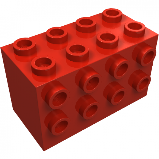 Brick, Modified 2 x 4 x 2 with Studs on Sides