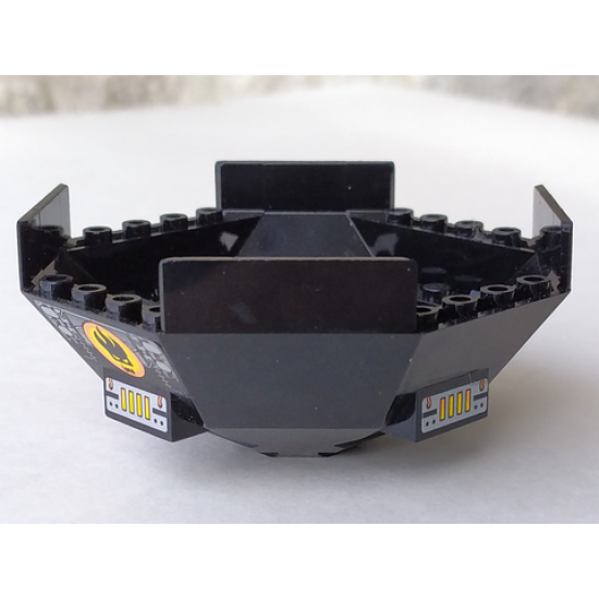 Cockpit 10 x 10 x 4 Octagonal with Axle Hole with Vent Pattern (Stickers) - Set 8970