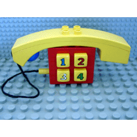 Duplo Push-Button Telephone Brick with Ear / Mouthpiece (For Humans)