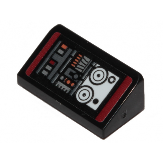 Slope 30 1 x 2 x 2/3 with SW Landspeeder Control Panel Pattern (Sticker) - Set 75271