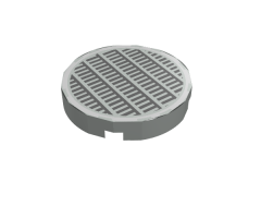 Tile, Round 2 x 2 with Grille Fine Mesh Pattern