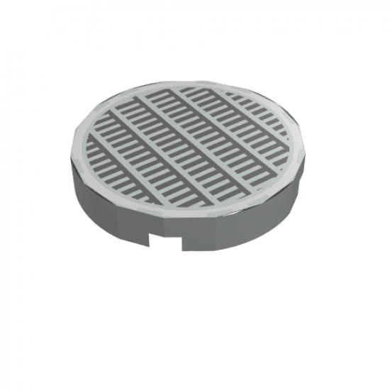 Tile, Round 2 x 2 with Grille Fine Mesh Pattern