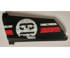 Technic, Panel Fairing #21 Large Long, Small Hole, Side B with '13' in Circle over Red and White Stripe Pattern (Sticker) - Set 8140