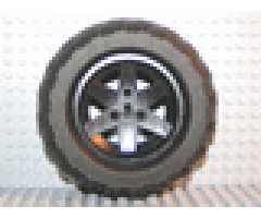 Wheel & Tire Assembly 56mm D. x 34mm Technic Racing Medium, 3 Pin Holes with Black Tire 94.8 x 44 R Balloon (44772 / 54120)