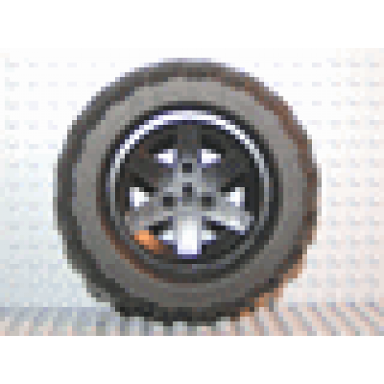 Wheel & Tire Assembly 56mm D. x 34mm Technic Racing Medium, 3 Pin Holes with Black Tire 94.8 x 44 R Balloon (44772 / 54120)