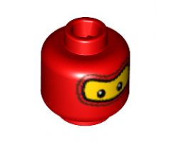 Minifigure, Head Balaclava with Brown Eyebrows, White Spot in Eyes Pattern (Spider-Man 2) - Blocked Open Stud