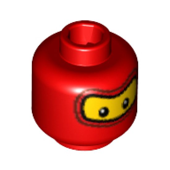 Minifigure, Head Balaclava with Brown Eyebrows, White Spot in Eyes Pattern (Spider-Man 2) - Blocked Open Stud