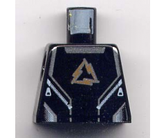 Torso Alpha Team Arctic Logo, Black Shirt and Silver Lines Pattern