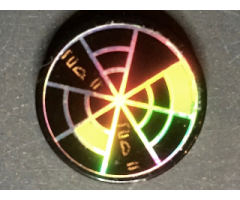 Tile, Round 2 x 2 with Holographic Radar Type 4 Pattern (Sticker) - Set 7645