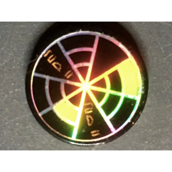 Tile, Round 2 x 2 with Holographic Radar Type 4 Pattern (Sticker) - Set 7645
