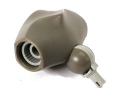 Galidor Connector Block 6 x 6 x 3, with 3 Sockets and 1 Light Gray Pin