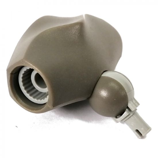 Galidor Connector Block 6 x 6 x 3, with 3 Sockets and 1 Light Gray Pin
