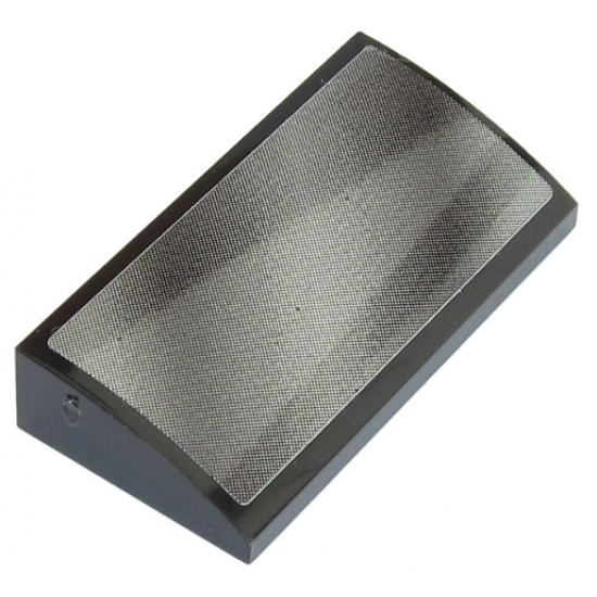 Slope, Curved 2 x 4 x 2/3 with Bottom Tubes with Silver Vehicle Mirror Pattern (Sticker) - Set 42054