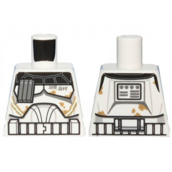 Torso SW Armor Captain Rex, Dirt Stains Pattern (Clone Wars)