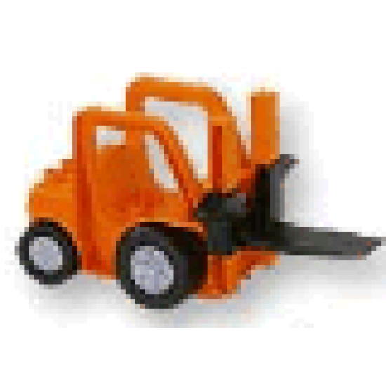 Duplo, Vehicle Forklift Truck with Large and Small Black Wheels and Black Forklift Plate