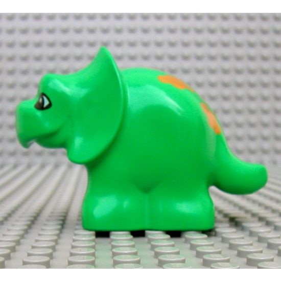 Duplo, Animal Dinosaur Triceratops Baby with Brown Spots Pattern