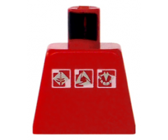Torso Gravity Games with 3 White & Silver Logos Pattern