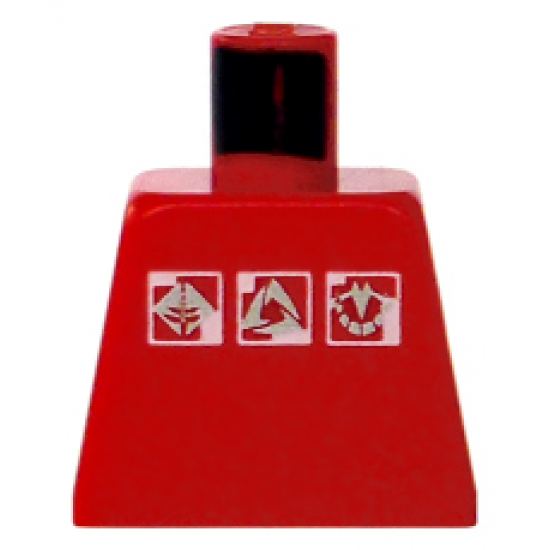 Torso Gravity Games with 3 White & Silver Logos Pattern