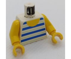 Torso Horizontal Blue/White Stripes Pattern / Yellow Arms / Yellow Hands