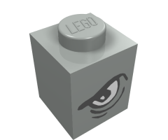 Brick 1 x 1 with Eye Grim Left Pattern