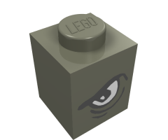 Brick 1 x 1 with Eye Grim Left Pattern