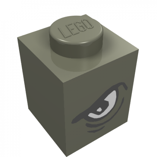 Brick 1 x 1 with Eye Grim Left Pattern