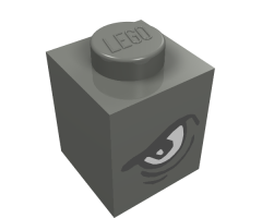 Brick 1 x 1 with Eye Grim Left Pattern