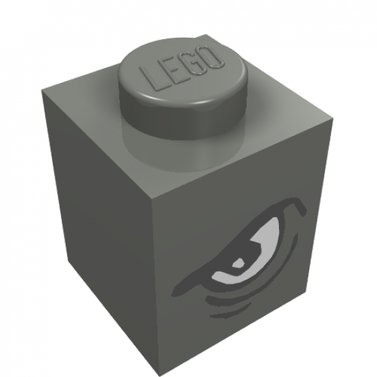 Brick 1 x 1 with Eye Grim Left Pattern