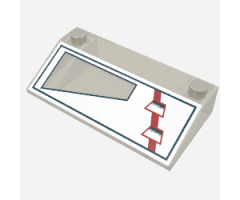 Slope 33 3 x 6 with Inner Walls with ARC-170 Starfighter Left Pattern