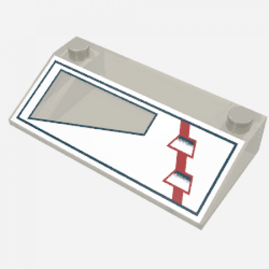 Slope 33 3 x 6 with Inner Walls with ARC-170 Starfighter Left Pattern