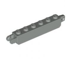 Hinge Brick 1 x 6 Locking with 1 Finger Vertical End and 2 Fingers Vertical End, 9 Teeth