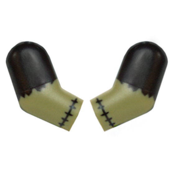 Arm, (Matching Left and Right) Pair with Black Short Sleeves and Stitches Pattern